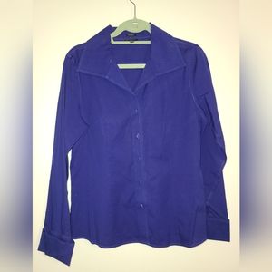 Talbots deep purple button-down with stitch detail * Size 10
